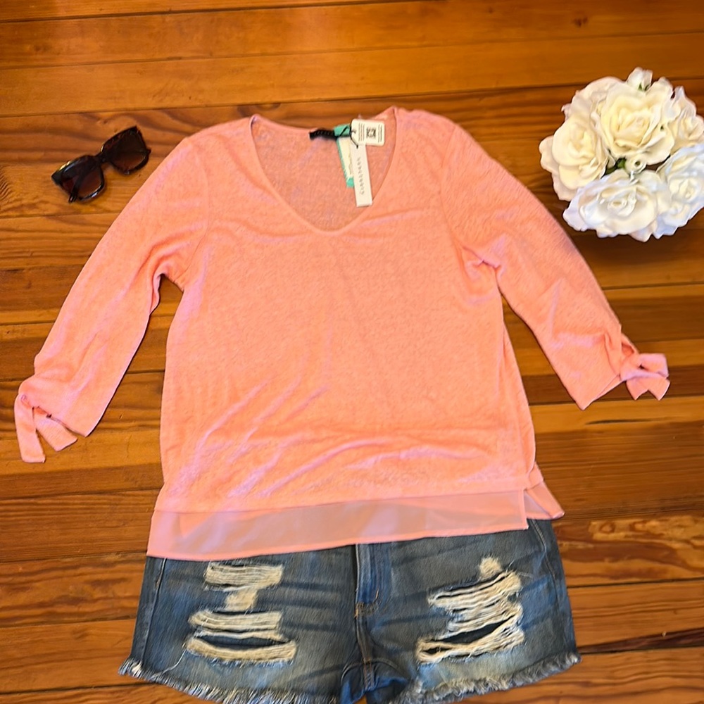 Pink Sanctuary Sylvia Tie Sleeve Tee